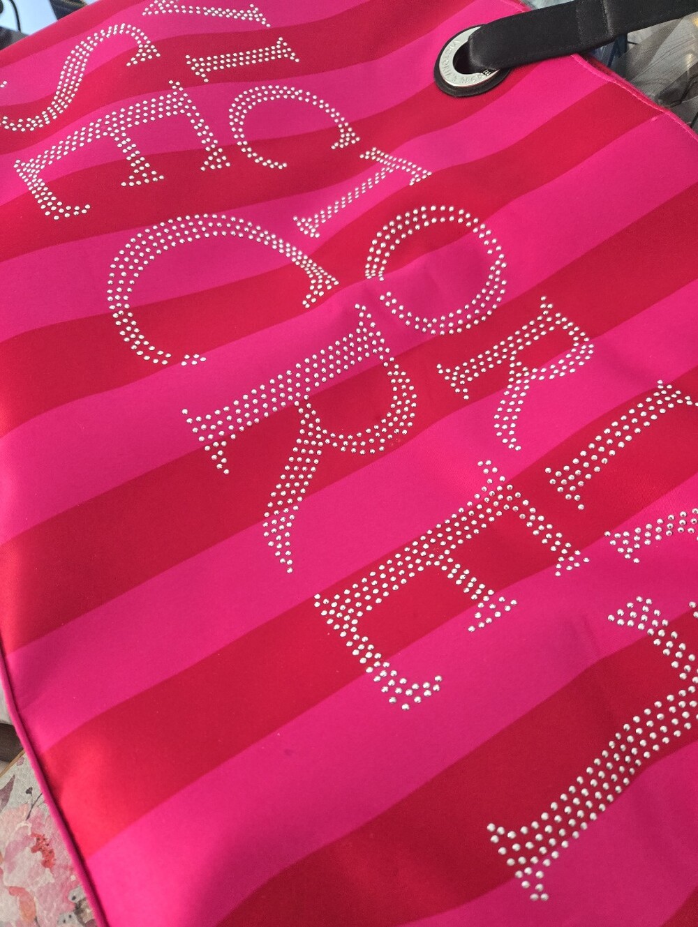 Victoria's Secret Pink Stripe Tote Bag